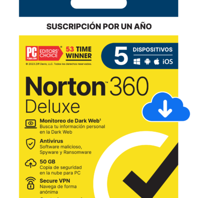 NORTON 360 DELUXE 5 DISPOSITIVOS 1 AÑO