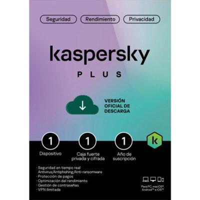 Kaspersky Plus 1 Dispositivo 1 Cuenta KPM 1 año